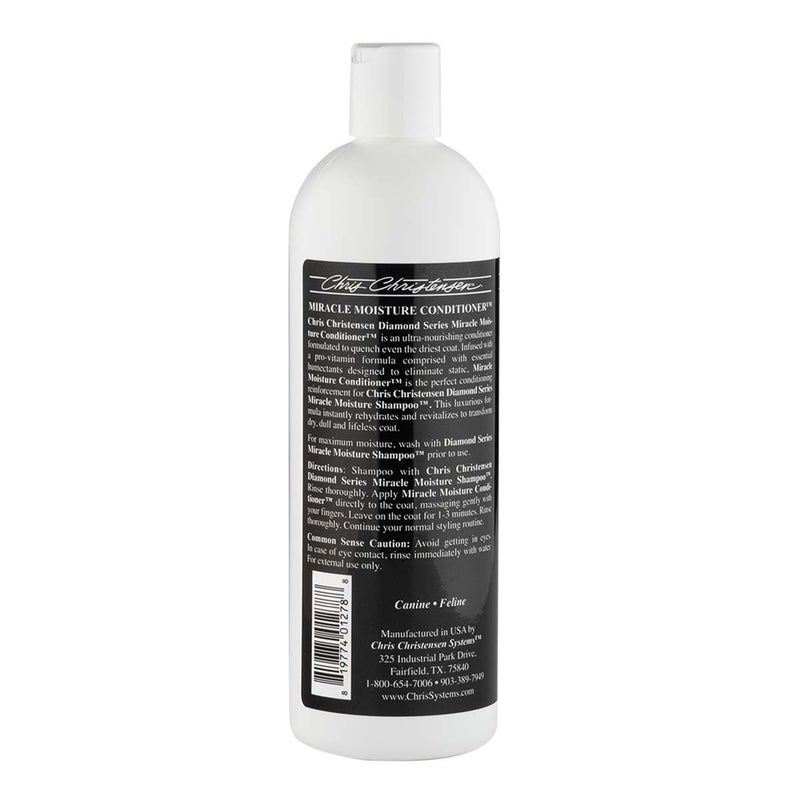 Chris Christensen Diamond Series Miracle Moisture Dog Conditioner, Groom Like a Professional, Pro-Vitamin Formula, Provides Maximum Moisture, Use on Both Dogs and Cats, Made in USA, 16 oz - Image 2